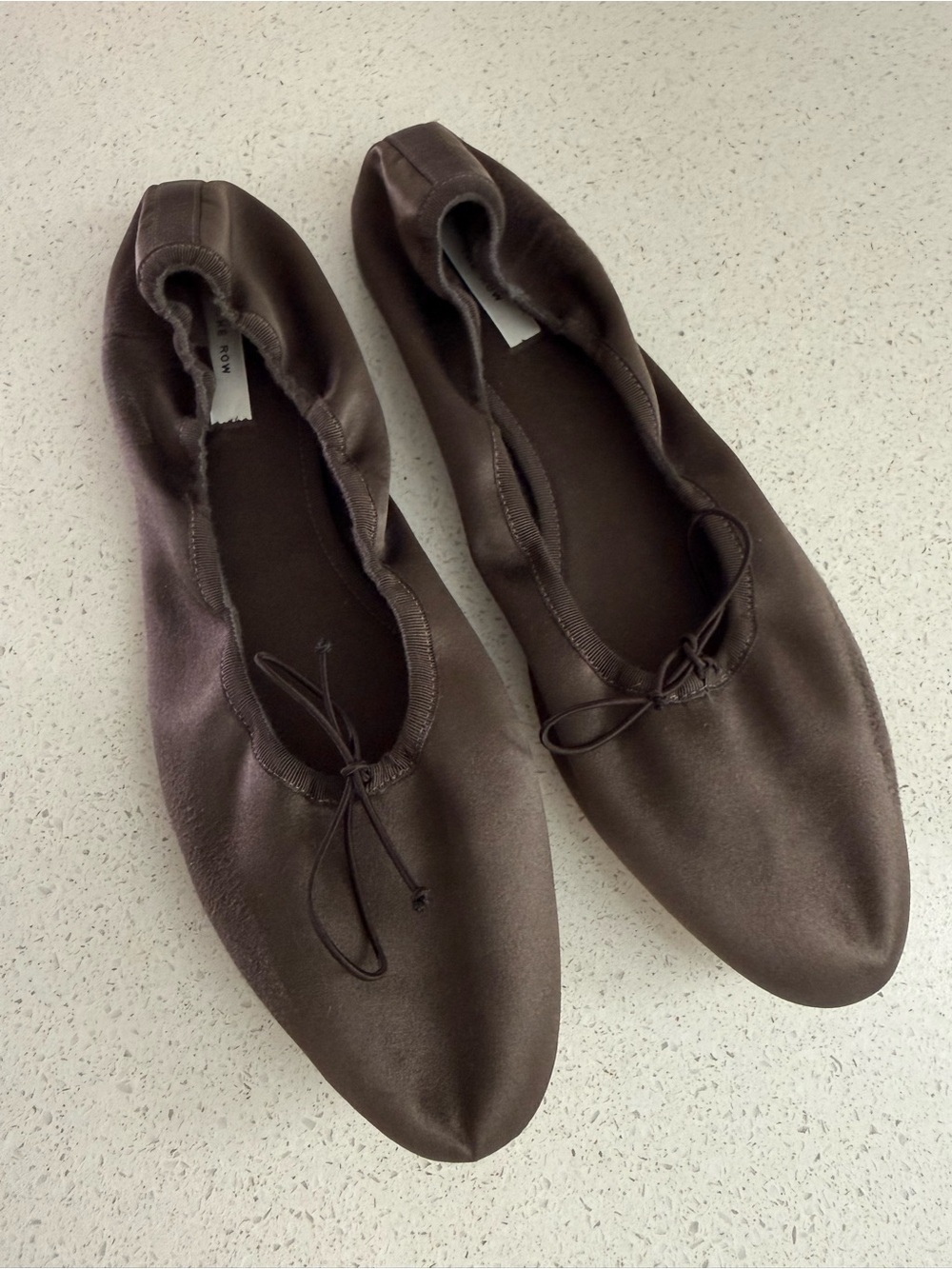 The Row Awar Satin Ballerina Flats